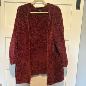 Torrid Women's Burgundy Open-Front Cardigan